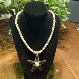 Beach inspired necklace, Florida artist. 18” starfish